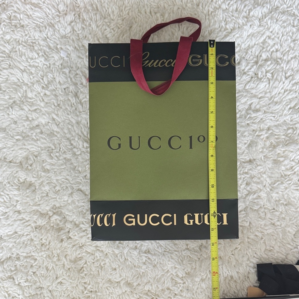 Gucci Olive and Black Tote with Red Handles - Picture 3 of 3